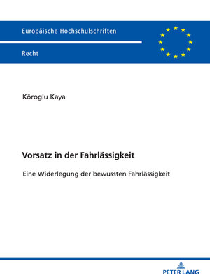 cover image of Vorsatz in der Fahrlaessigkeit
